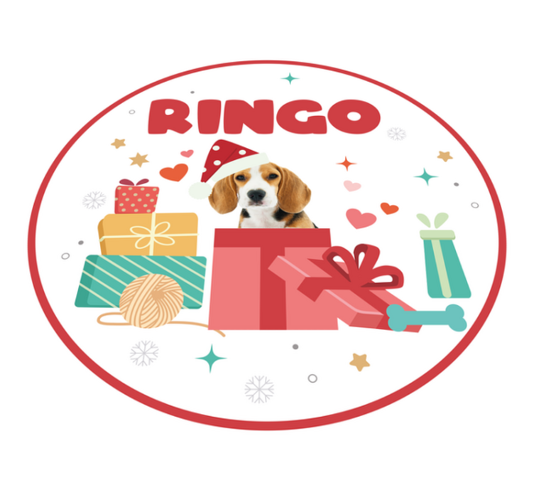 Personalized pet Christmas floor rug - TenStickers