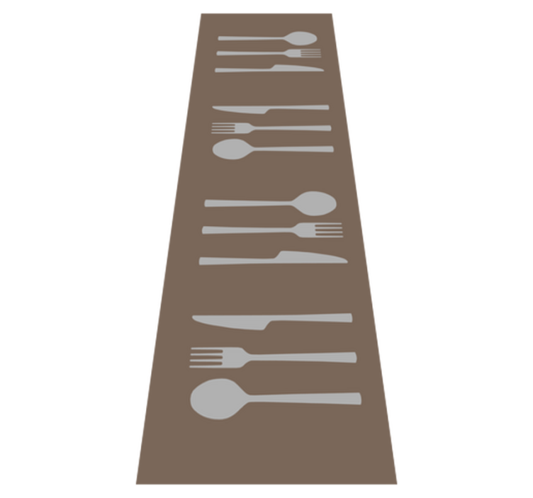 fork knife and spoon kitchen vinyl carpet - TenStickers