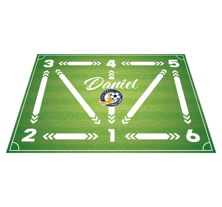 football training rectangular vinyl carpet - TenStickers