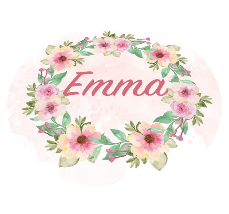 crown of flowers custom vinyl carpet - TenStickers