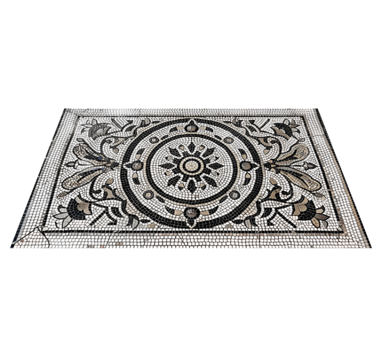 Art Nouveau design dining room vinyl carpet - TenStickers