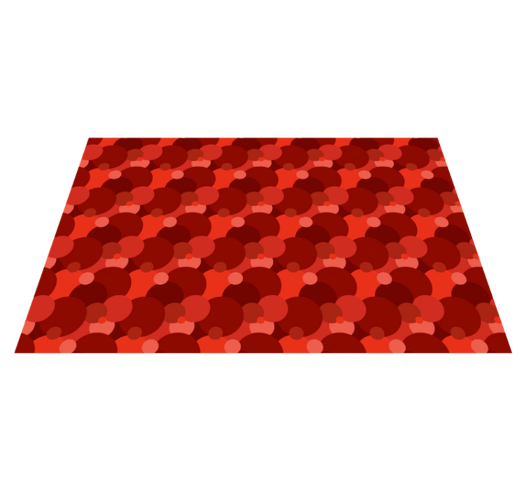 Modern circles pattern red vinyl carpet - TenStickers