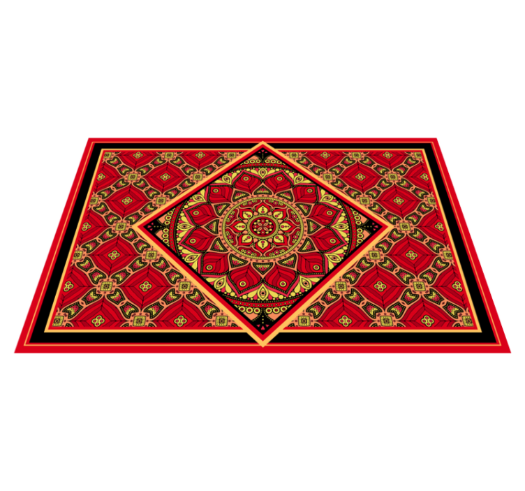 Ornamental classic design red vinyl carpet - TenStickers
