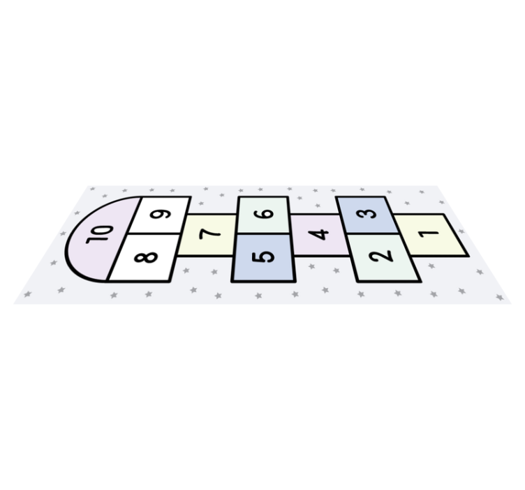 Hopscotch Play game vinyl carpet - TenStickers