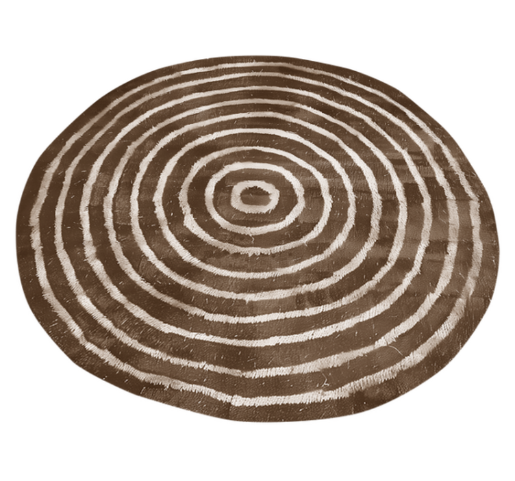 concentric circles beige vinyl carpet - TenStickers