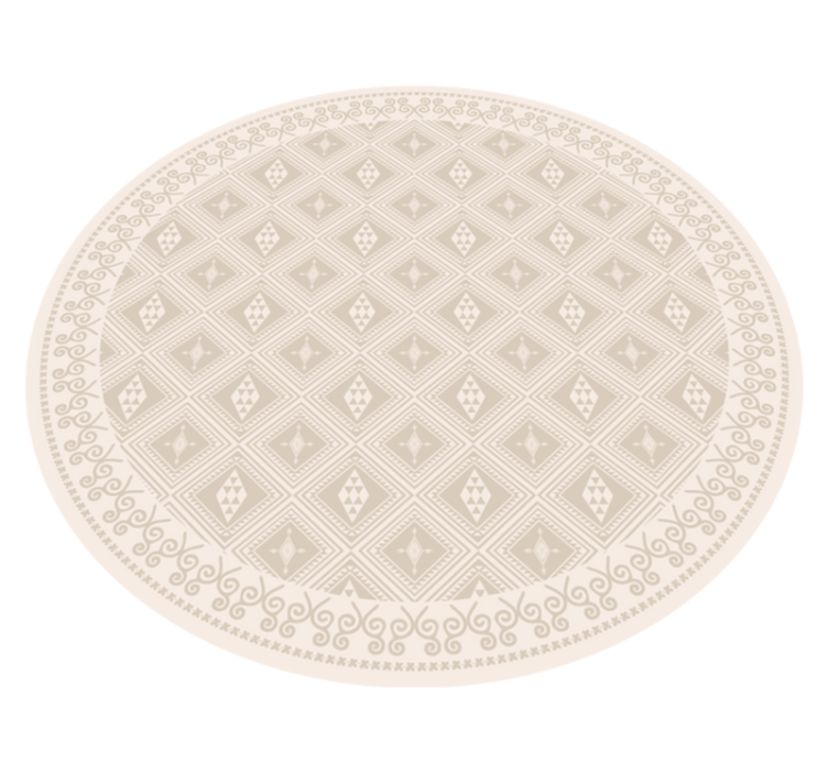 tribal losanges beige vinyl carpet - TenStickers
