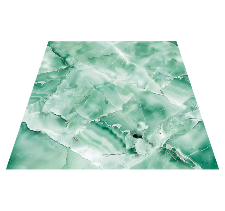 Green pastel color marble vinyl carpet - TenStickers