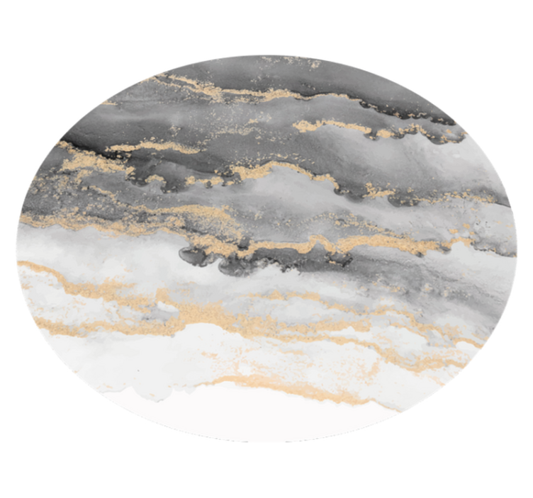 Grey with golden details marble vinyl carpet - TenStickers