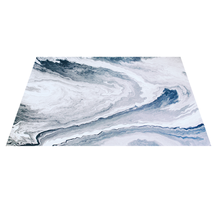 Minimalist blue & grey marble vinyl carpet - TenStickers