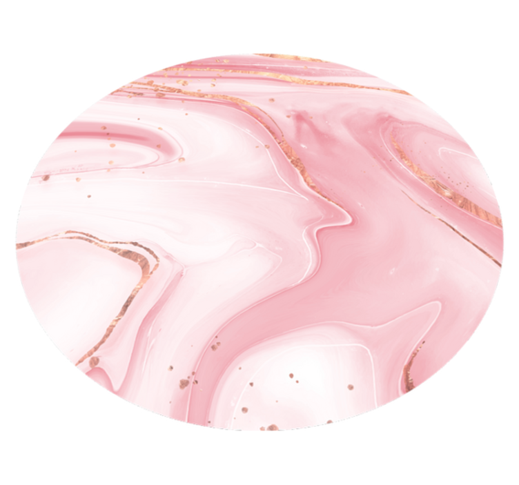 Round shaped pink & white colors marble vinyl carpet - TenStickers