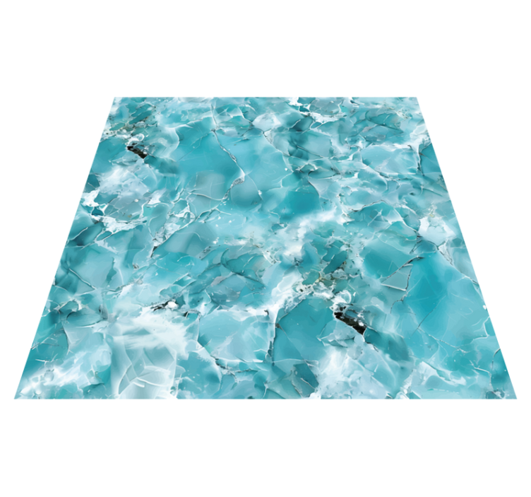 Turquoise blue marble vinyl carpet - TenStickers