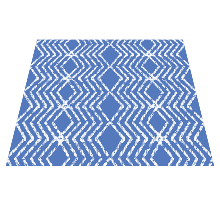 Zig Zag pattern blue vinyl carpet - TenStickers