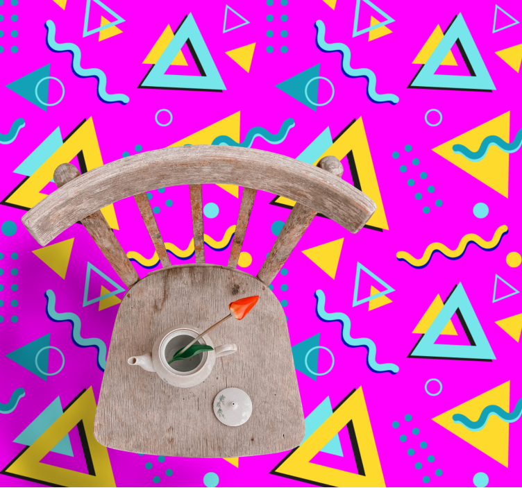 1980s memphis pattern geometric vinyl carpet - TenStickers