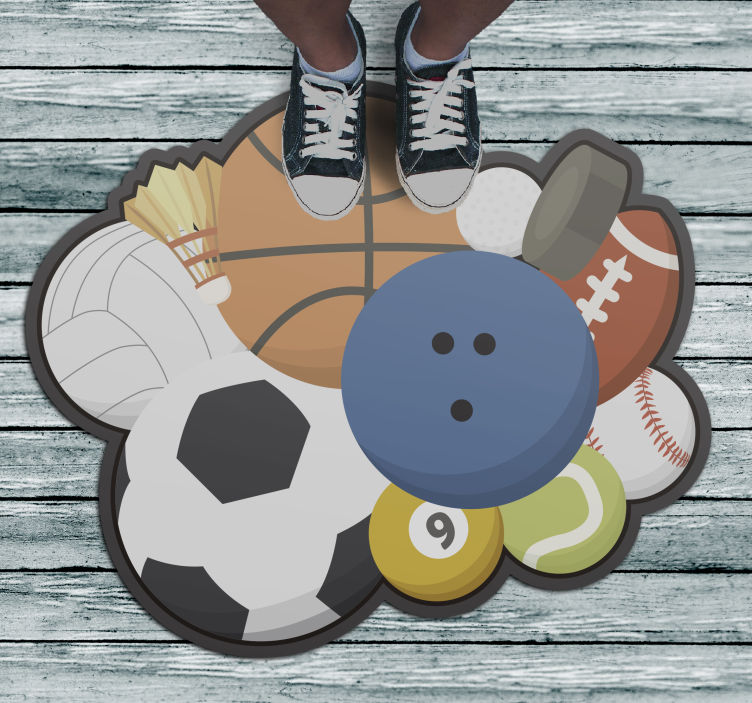 Sports Collage game vinyl carpet - TenStickers