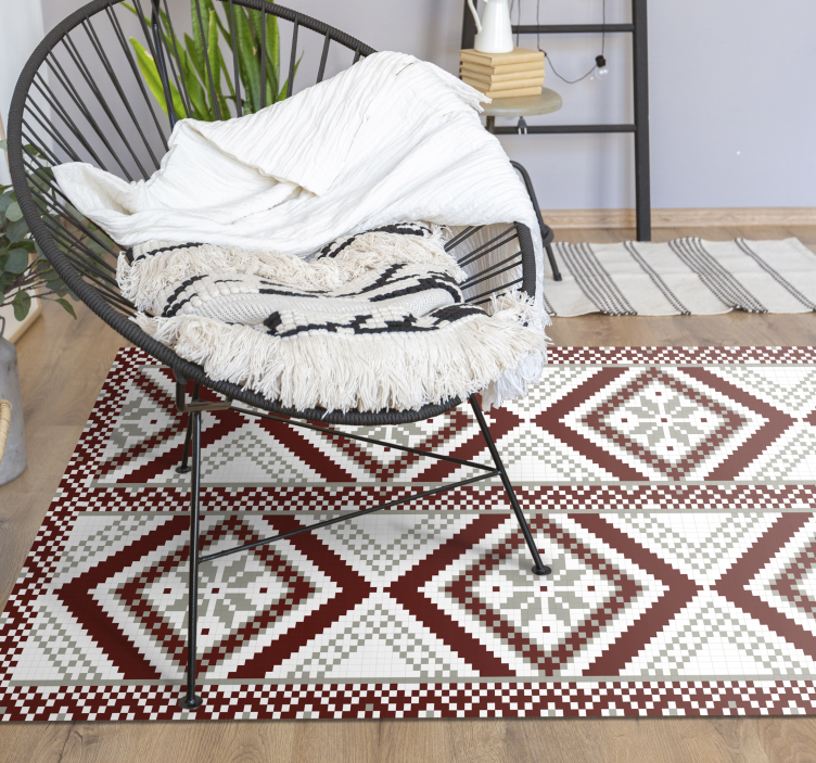 Intricate Geometric Patterns mosaic vinyl carpet - TenStickers