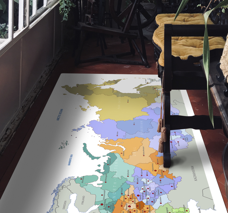 Map Card  USSR  - OR world map rug - TenStickers