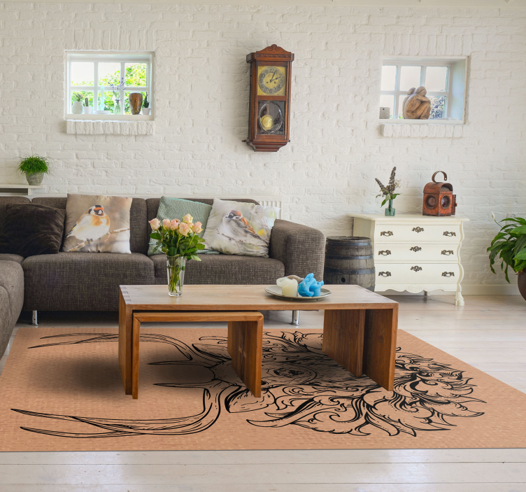 Stylish stag design animal vinyl carpet - TenStickers