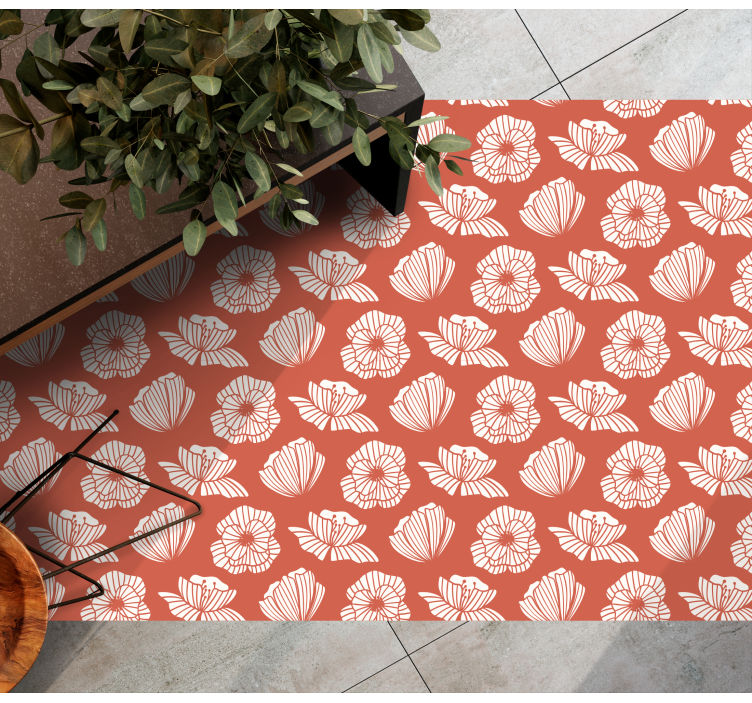 Botanical Component floral vinyl carpet - TenStickers