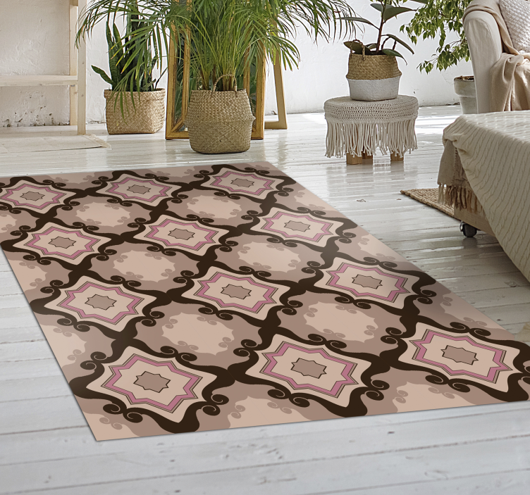 Mosaic Tile Pattern living room vinyl carpet - TenStickers