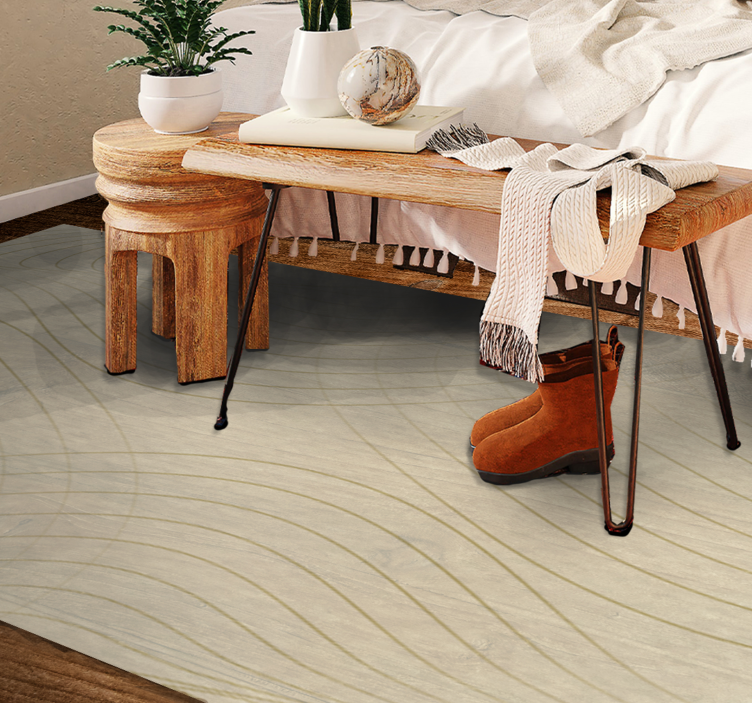 Flowing Line Art minimalist vinyl carpet - TenStickers