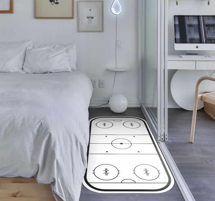 Ice hockey rink game vinyl carpet - TenStickers