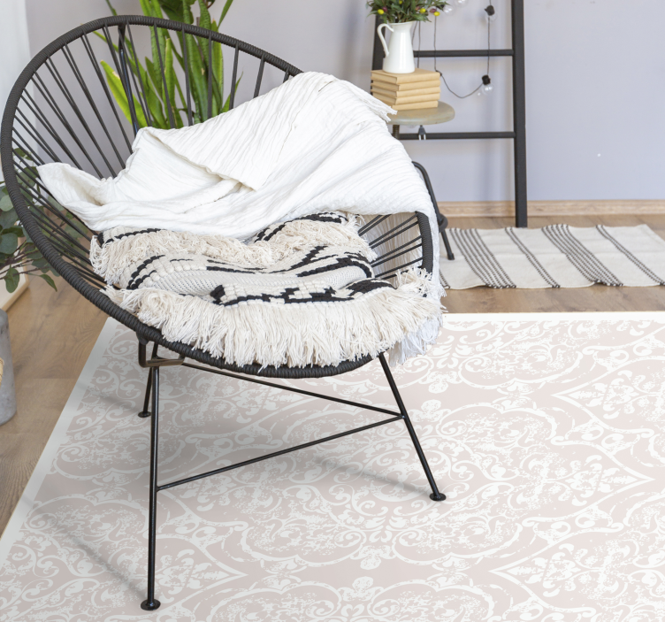 Elegant patterned design living room vinyl carpet - TenStickers