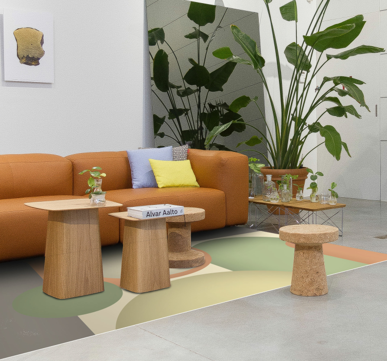 Contemporary Circular Patterns modern vinyl carpet - TenStickers