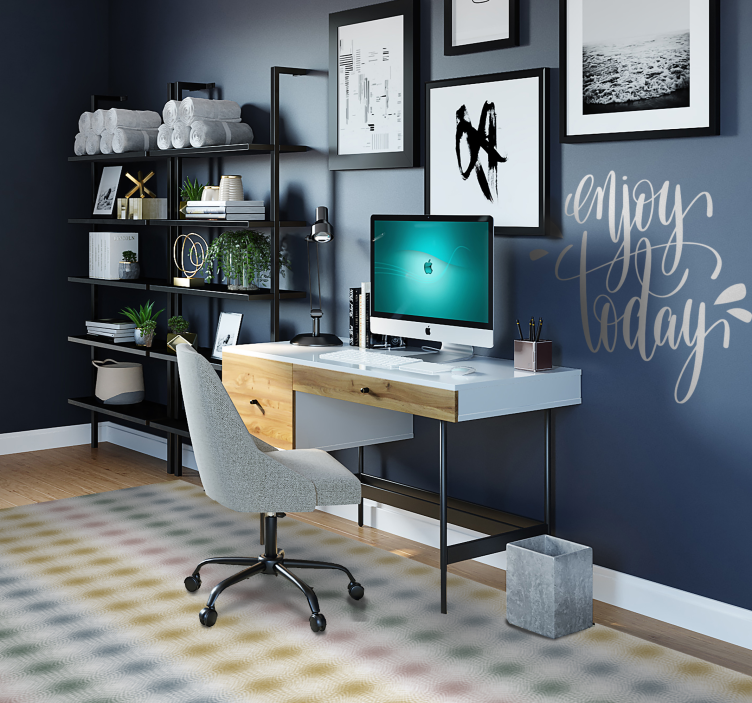 Soft pastel lines living room vinyl carpet - TenStickers