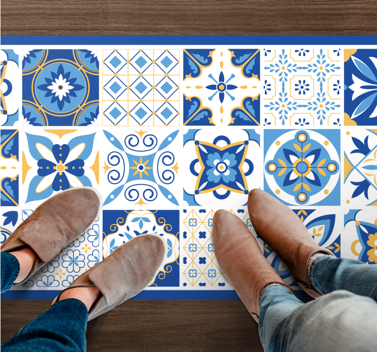 Ceramic Inspiration tile vinyl carpet - TenStickers