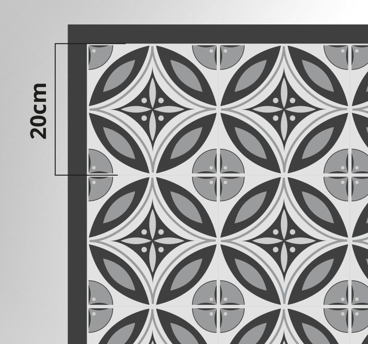 Sophisticated Monochrome Motif marble vinyl carpet - TenStickers