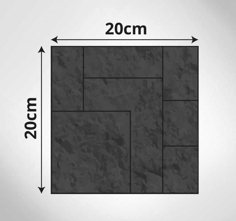 Textured black surface stone effect vinyl carpet - TenStickers