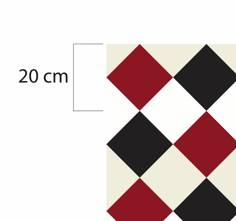 Traditional checkerboard kitchen vinyl carpet - TenStickers