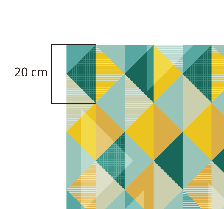 Geometric vinyl carpet geometric triangle array - TenStickers