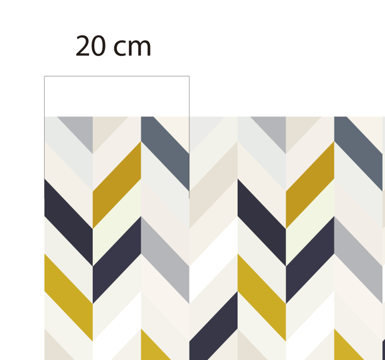 Chevron Zigzag Pattern geometric vinyl carpet - TenStickers