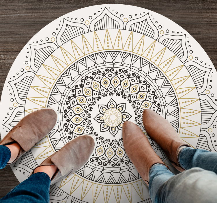 Mandala vinyl carpet mandala centerpiece - TenStickers