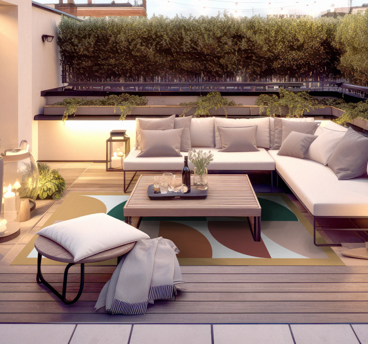 Angular abstract segments modern vinyl carpet - TenStickers