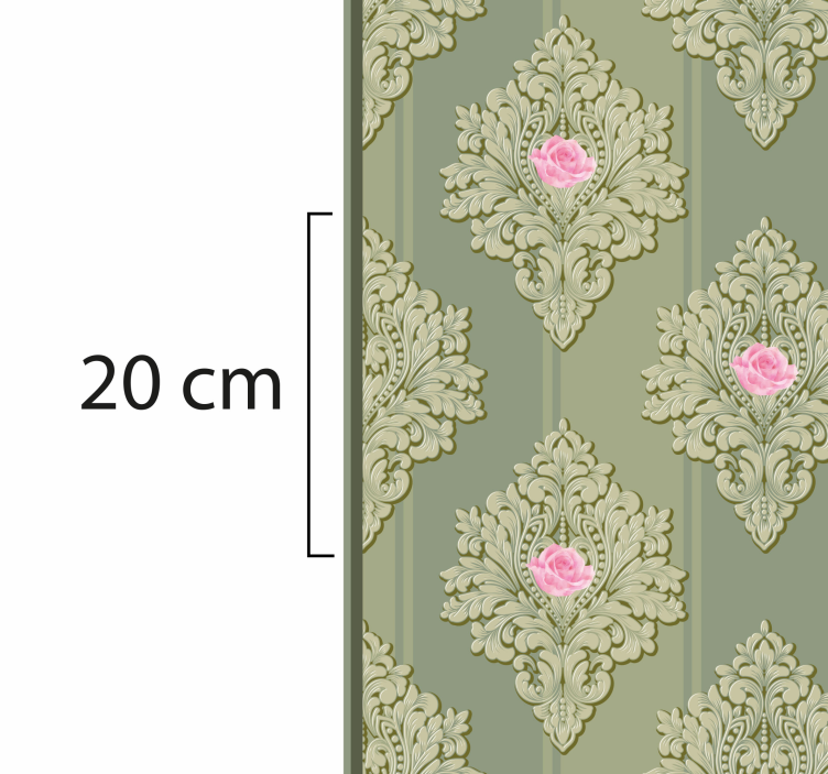 Retro Botanical Motif Decor floral vinyl carpet - TenStickers
