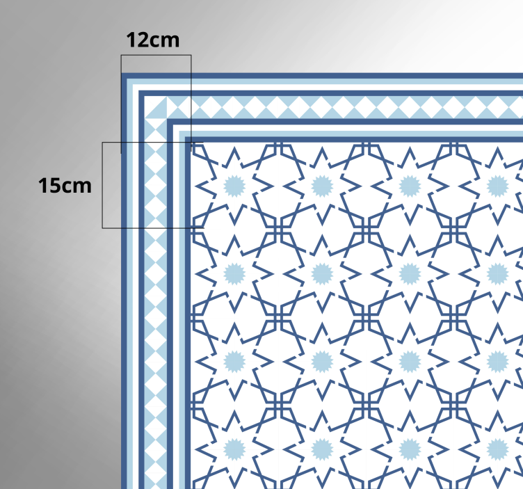 Geometric pattern tile vinyl carpet - TenStickers