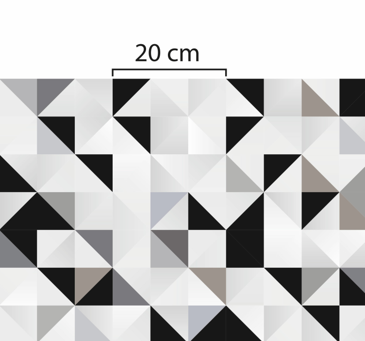 Gray triangles mosaic mosaic floor tiles - TenStickers