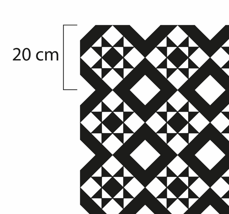 Monochrome Geometrics geometric vinyl carpet - TenStickers