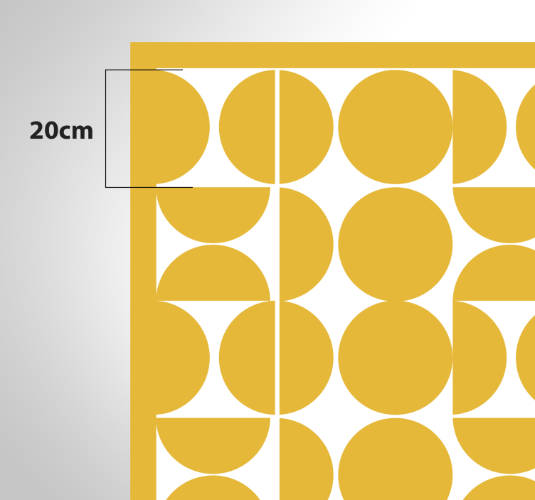 Yellow Circle Pattern geometric vinyl carpet - TenStickers