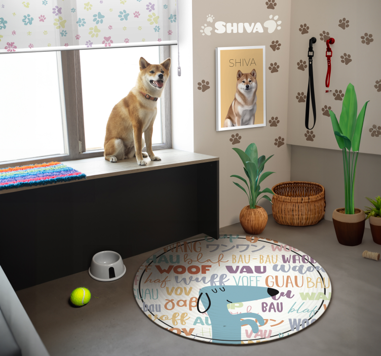 Dog bark animal vinyl  mat - TenStickers