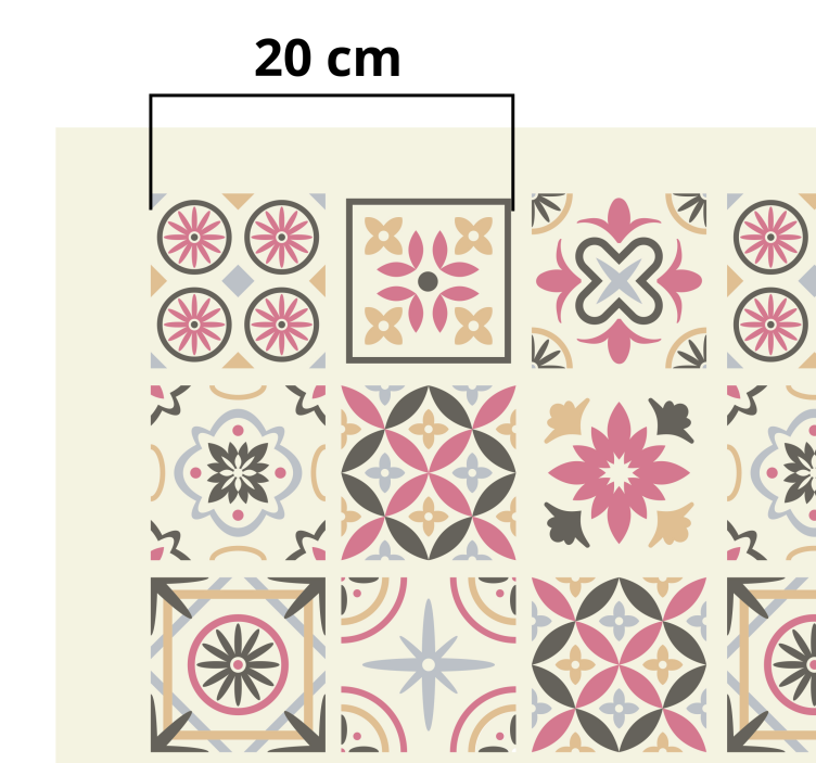 "Nicolle" collage tile carpet - TenStickers