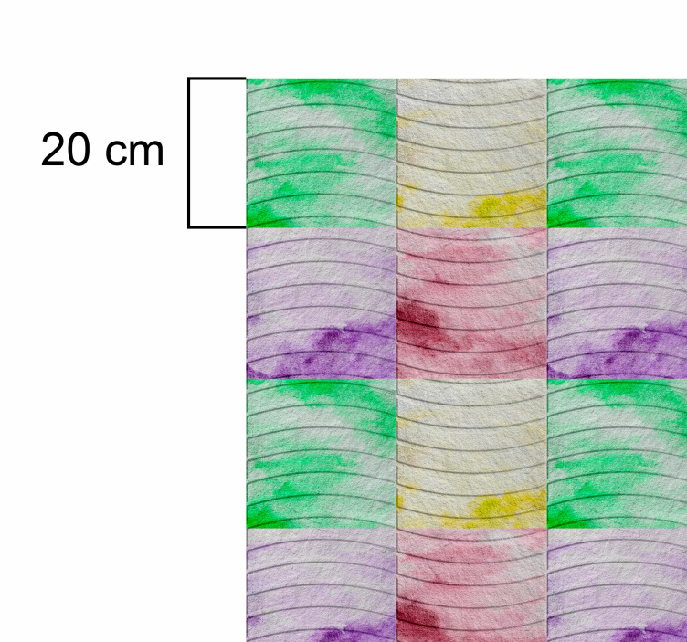 Ramblas tiles  living room vinyl rug - TenStickers