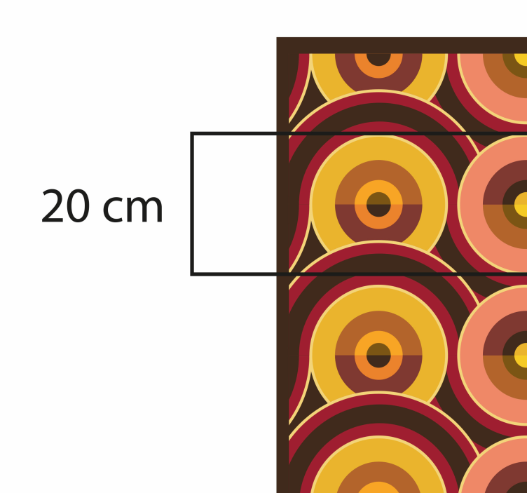 Vibrant brown circles vintage vinyl carpet - TenStickers