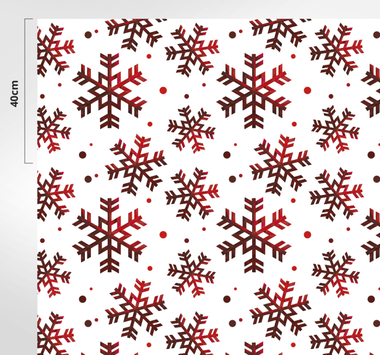 Red snowflakes Christmas rug - TenStickers