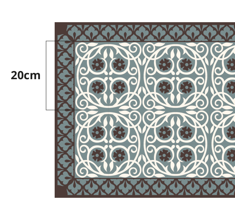 Floral Element Arrangement bathroom vinyl carpet - TenStickers