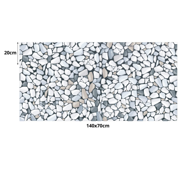 Pebble stone arrangement kitchen vinyl carpet - TenStickers