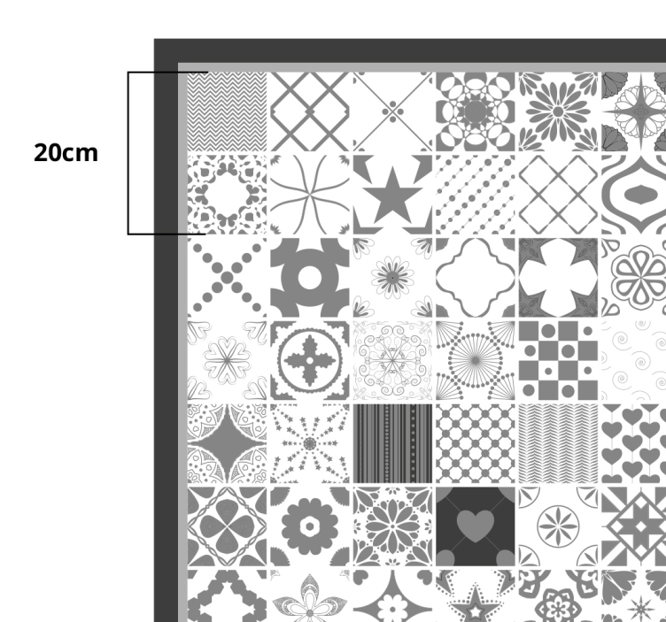 Patchwork Tile Composition tile vinyl carpet - TenStickers