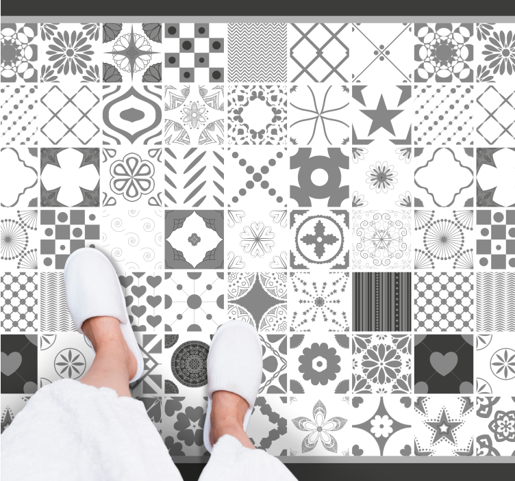 Patchwork Tile Composition tile vinyl carpet - TenStickers